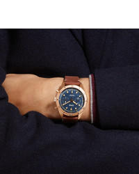 Oris Carl Brashear Chronograph 43mm Burnished Bronze And Leather Watch Ref No 01 774 7744 3185