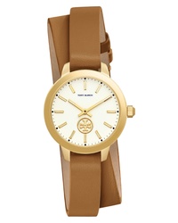 Tory Burch Collins Double Wrap Leather Watch