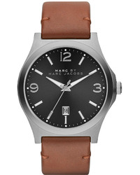 Marc by Marc Jacobs Danny Brown Leather Strap Watch 43mm Mbm5039