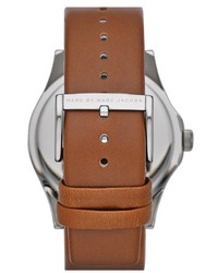 Marc by Marc Jacobs Danny Round Leather Strap Watch 43mm