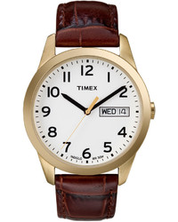Timex Easy Reader Brown Leather Watch