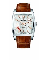 Eterna Watches 772041131229 Madison Brown Leather Date Watch