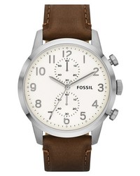 Fossil Townsman Round Leather Strap Watch 44mm