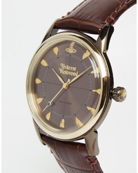 Vivienne Westwood Grosvenor Ii Leather Watch Vv064gdbr