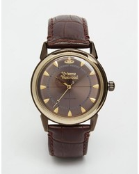 Vivienne Westwood Grosvenor Ii Leather Watch Vv064gdbr