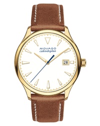 Movado Heritage Calendoplan Leather Watch