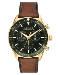 Movado Heritage Chrono Leather Watch