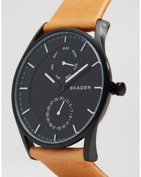 Skagen Holst Quartz Leather Watch In Tan 40mm