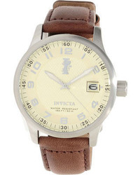 Invicta I Force 14788 Brown Leatherchampagne Watches