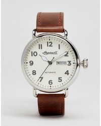 Ingersoll Trenton Quartz Chronograph Leather Watch In Brown