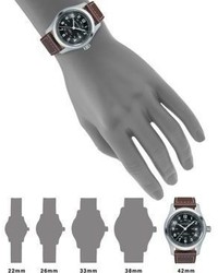 Hamilton Khaki Field Stainless Steel Leather Strap Watch