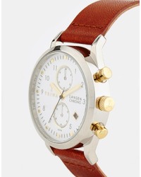 Triwa Lansen Chronograph Leather Strap Watch Lcst106