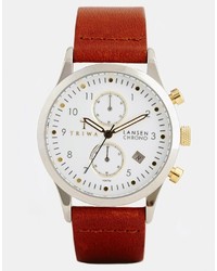Triwa Lansen Chronograph Leather Strap Watch Lcst106