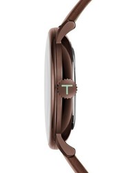Ted Baker London James Multifunction Leather Strap Watch 42mm