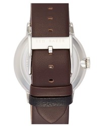 Ted Baker London Multifunction Leather Strap Watch 42mm