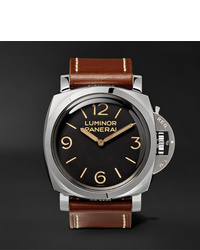 Panerai Luminor 1950 3 Days Acciaio 47mm Stainless Steel And Leather Watch Ref No Pam00372