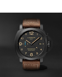 Panerai Luminor 1950 3 Days Gmt Automatic 44mm Ceramic And Leather Watch