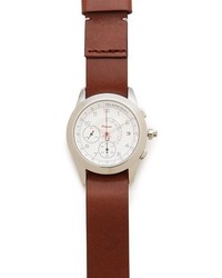 Miansai M2 White Watch With Brown Leather Band