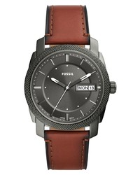 Fossil Machine Leather Watch