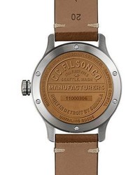 Filson Mackinaw Field Stainless Steel Leather Strap Watch