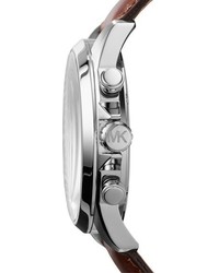 MICHAEL Michael Kors Michl Kors Gage Chronograph Leather Strap Watch 45mm
