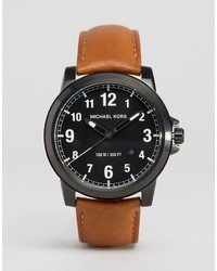 Michael Kors Michl Kors Ryker Chronograph Leather Watch In Brown Mk8519
