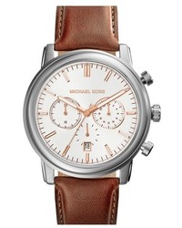 MICHAEL Michael Kors Michl Michl Kors Michl Kors Pennant Chronograph Leather Strap Watch 43mm