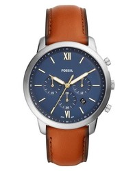 Fossil Neutra Chronograph Leather Strap Watch