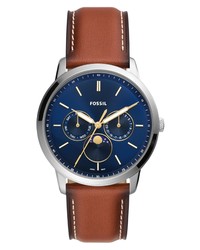 Fossil Neutra Moonphase Leather Watch