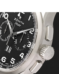Zenith Pilot 44mm Stainless Steel And Leather Watch