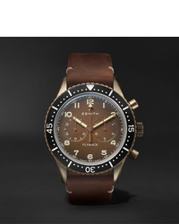 Zenith Pilot Cronometro Tipo Cp 2 Automatic 43mm Bronze And Nubuck Watch Ref No 29224040518c801