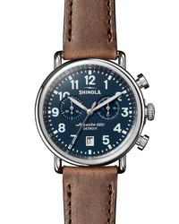 Shinola Runwell Chronograph Leather Watch