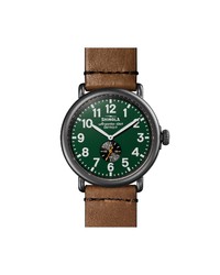 Shinola Runwell Leather Watch