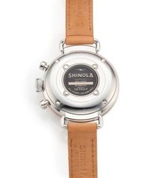 Shinola Runwell Natural Aniline Latigo Leather Strap Watch