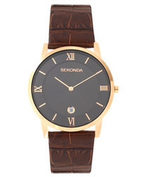 Sekonda Brown Leather Watch