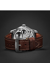 Weiss Special Issue 42mm Stainless Steel And Leather Field Watch