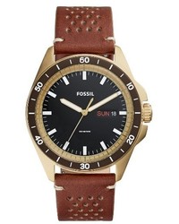 Fossil Sport 54 Leather Strap Watch 44mm