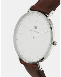 Daniel Wellington St Andrews 40mm Leather Strap Watch