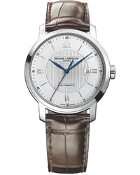 Baume & Mercier Swiss Automatic Classima Dark Brown Leather Strap Watch 42mm M0a08731