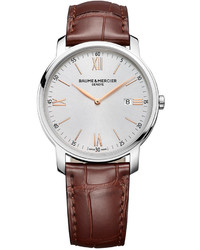 Baume & Mercier Swiss Classima Brown Leather Strap Watch 42mm M0a10144
