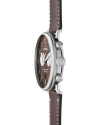 Shinola The Canfield Chrono Leather Strap Watch 43mm