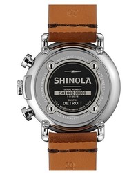 Shinola The Runwell Chrono Leather Strap Watch 41mm