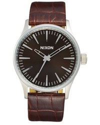 Nixon The Sentry 38 Leather Strap Watch 38mm