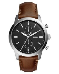 Fossil Townsman Chronograph Leather Strap Watch