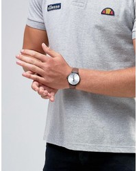 Asos Watch With Leather Strap In Brown