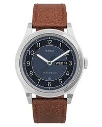 Timex Waterbury Traditional Leather Watch
