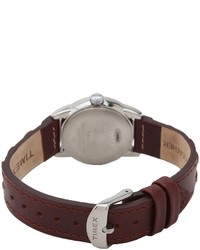 Timex Weekender Casual Brown Laced Leather Strap Watch