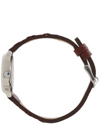 Timex Weekender Casual Brown Laced Leather Strap Watch