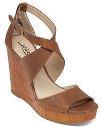 Lucky Brand Lyndell Leather Wedge Sandals