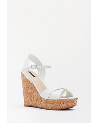 Forever 21 Strappy Cork Wedge Sandals